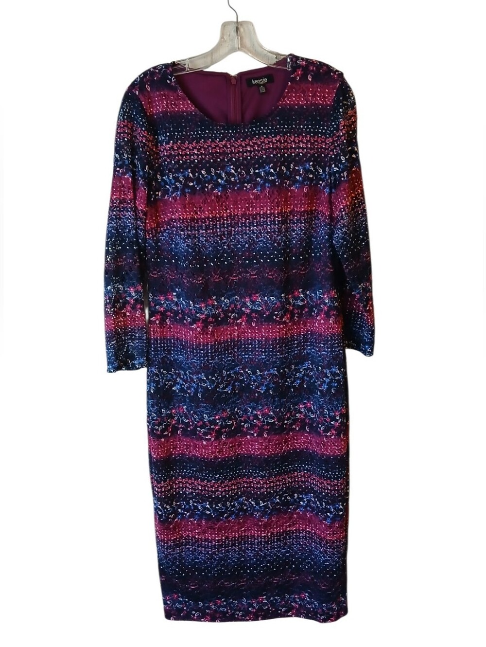 Kensie Multicolor Dress With Lace Overlay Size 16